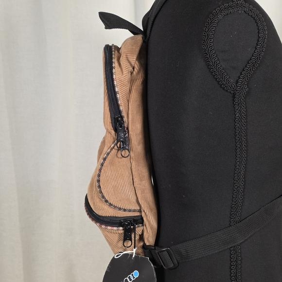JanSport Corduroy Mini Backpack Sling Bag Caramel Brown NWT main image 9